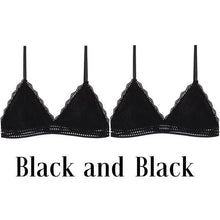 Load image into Gallery viewer, Stunning Women's French Style Lace Bra Girls Triangle Cup Lingerie With Deep V Wireless Underwear Soft Thin Seamless Bra
