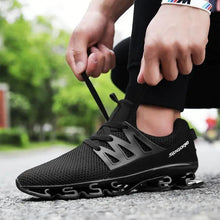 Load image into Gallery viewer, Stylish Black Mens Soft Casual Sneakers Breathable Comfort Sport Elegant Men Sneakers

