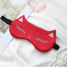 Load image into Gallery viewer, Stylish Cat Eye And Ear Design Pure Silk Double-side Shading Eyeshade Sleeping Eye Mask Blindfolds Eyeshade Health Sleep Shield Light
