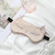 Load image into Gallery viewer, Stylish Cat Eye And Ear Design Pure Silk Double-side Shading Eyeshade Sleeping Eye Mask Blindfolds Eyeshade Health Sleep Shield Light
