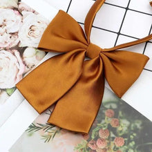 Load image into Gallery viewer, Stylish Colorful Women‘s Shirts Bowtie Ladies Girl School Wedding Party Bowtie For Women  Adjustable Pre-tied Solid Color Handmade Bowties for Women
