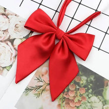 Load image into Gallery viewer, Stylish Colorful Women‘s Shirts Bowtie Ladies Girl School Wedding Party Bowtie For Women  Adjustable Pre-tied Solid Color Handmade Bowties for Women
