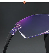 Load image into Gallery viewer, Stylish Fashionable  Blue Light Blocking Rimless Reading Glasses Women Men Simple Modern Square Frameless Diopters Glasses Frameless Reading Glasses Blue Light Blocking Rimless Computer Reader Lightweight Anti Glare Filter Eyeglasses
