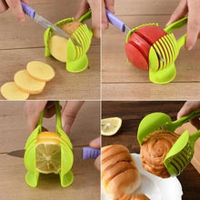 Load image into Gallery viewer, Stylish Handheld Kitchenware Tomato Slicer Bread Clip Fruit and Vegetable Cutter Potato Creative Gadget Kitchen Accessories
