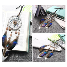 Load image into Gallery viewer, Stylish Hangings Dream Catcher Interior Rear-view Mirror Hanging Decor Car Pendant Grids Nature Feather Wind Chimes Round Ring Circle Handmade Home Decorations Handcrafts Car Charms Pendant Accessories
