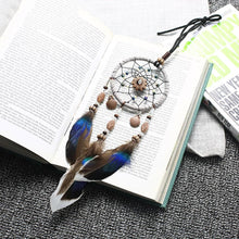 Load image into Gallery viewer, Stylish Hangings Dream Catcher Interior Rear-view Mirror Hanging Decor Car Pendant Grids Nature Feather Wind Chimes Round Ring Circle Handmade Home Decorations Handcrafts Car Charms Pendant Accessories
