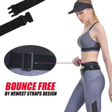 Load image into Gallery viewer, Stylish Hidden Waist Bag Sports Phone Men's Belt Bag Ultra-Thin Waterproof Mini Fanny Pack Black Reflective Runners Belt Jogging Pocket Belt
