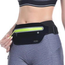 Load image into Gallery viewer, Stylish Hidden Waist Bag Sports Phone Men's Belt Bag Ultra-Thin Waterproof Mini Fanny Pack Black Reflective Runners Belt Jogging Pocket Belt
