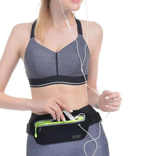 Load image into Gallery viewer, Stylish Hidden Waist Bag Sports Phone Men's Belt Bag Ultra-Thin Waterproof Mini Fanny Pack Black Reflective Runners Belt Jogging Pocket Belt
