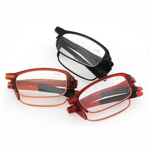 Load image into Gallery viewer, Stylish  Plastic Folding Reading Glasses For Women And  Men Frame Foldable Compact Folding Reading Glasses Women Men Blue Light Blocking Spring Hinge Readers Computer Slim Pocket Eyeglasses
