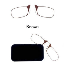 Load image into Gallery viewer, Stylish Polarized Legless Clamp Nose Reading Lightweight Glasses For Men And Women Unique Design  Portable Glasses Case Can Be Attached To The Mobile Phone Case Anti Blue Light Glasses ectangular Reading Glasses
