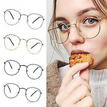 Load image into Gallery viewer, Stylish  Reading Glasses With  Metal Round Frame For  Men &amp; Women Blue Light Blocking Glasses for Women Men Round Metal Frame Clear Lens Computer Eyeglasses
