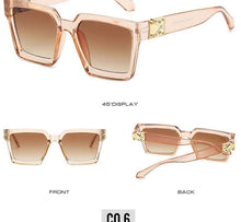 Load image into Gallery viewer, Stylish Square Sunglasses For Women &amp; Luxury Eyeglasses For Women And Men square Sun Glasses For Men Eyewear Women Oversized Square Frame Sunglasses Multiple Tinted Glitter Inspired Stylish Shades
