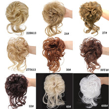 Load image into Gallery viewer, Stylish Synthetic Hair Bun Chignon Messy Curly Hair Band Elastic Scrunchy False Hair Pieces For Women Hairpins Black Brown Clip in Hair Extension For Volumized Hair Buns For Girls
