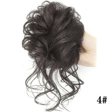 Load image into Gallery viewer, Stylish Synthetic Hair Bun Chignon Messy Curly Hair Band Elastic Scrunchy False Hair Pieces For Women Hairpins Black Brown Clip in Hair Extension For Volumized Hair Buns For Girls
