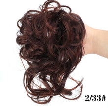 Load image into Gallery viewer, Stylish Synthetic Hair Bun Chignon Messy Curly Hair Band Elastic Scrunchy False Hair Pieces For Women Hairpins Black Brown Clip in Hair Extension For Volumized Hair Buns For Girls
