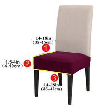 Load image into Gallery viewer, Stylish Waterproof Stretch Chair Seat Cover Elastic Seat Covers For Dining Room Chairs Home Simple Seat Covers For Chairs Soft Removable Dining Chair Slipcovers Stretch Solid Chair Covers Protectors for Dining Room Kitchen Chairs
