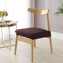 Load image into Gallery viewer, Stylish Waterproof Stretch Chair Seat Cover Elastic Seat Covers For Dining Room Chairs Home Simple Seat Covers For Chairs Soft Removable Dining Chair Slipcovers Stretch Solid Chair Covers Protectors for Dining Room Kitchen Chairs
