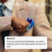 Load image into Gallery viewer, Harmony - Silk Pocket Square - Blue
