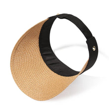 Load image into Gallery viewer, Summer Adjustable Empty Top Hat Portable Foldable Women's Beach Hat Wide Brim Women Sun Hat Fashion Casual Comfortable Cap Visors For Outdoor Activities
