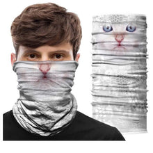 Load image into Gallery viewer, Summer Animal Bandana Neck Gaiter Tube Scarf Buff Party Halloween Half Mask Face Shield Sport Headband Balaclava Seamless Magic Head Scarf Breathable Bandana Turban Outdoor Hiking Quick-Dry Sweat Absorbing Scarves Multifunction Beanie Hat
