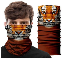 Load image into Gallery viewer, Summer Animal Bandana Neck Gaiter Tube Scarf Buff Party Halloween Half Mask Face Shield Sport Headband Balaclava Seamless Magic Head Scarf Breathable Bandana Turban Outdoor Hiking Quick-Dry Sweat Absorbing Scarves Multifunction Beanie Hat
