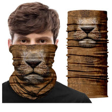 Load image into Gallery viewer, Summer Animal Bandana Neck Gaiter Tube Scarf Buff Party Halloween Half Mask Face Shield Sport Headband Balaclava Seamless Magic Head Scarf Breathable Bandana Turban Outdoor Hiking Quick-Dry Sweat Absorbing Scarves Multifunction Beanie Hat
