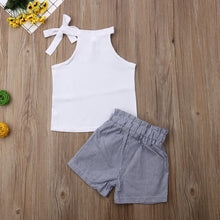Load image into Gallery viewer, Summer Baby Girl Clothes Set | Sleeveless T-Shirt &amp; Shorts - # BAAA51210056

