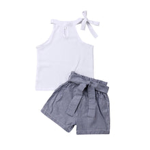 Load image into Gallery viewer, Summer Baby Girl Clothes Set | Sleeveless T-Shirt &amp; Shorts - # BAAA51210056
