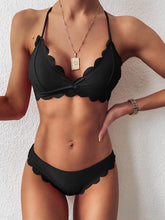 Load image into Gallery viewer, Summer Blue Bikini Women Swimwear Female Swimsuit  Women’s Floral Print Lace-up Strapless Padded Comfortable Swimwear Bathing Suit Two-pieces Bikini Set Knotted Bathing Swim Suit
