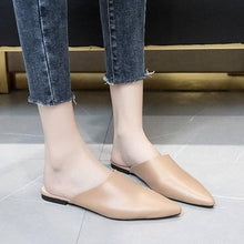 Load image into Gallery viewer, Summer Elegant Ladies Slippers Slip On Square Heel Shoes High Heels Women Pumps Women Flats Elastic Mules Comfortable Slip On Women's Flats Loafers Casual Flat Shoes

