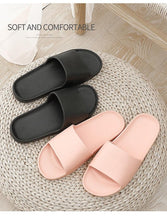 Load image into Gallery viewer, Summer Home Mens Slippers Simple Black White Shoes Non-Slip Bathroom Slides Flip Flops Indoor Women Slippers Soft Slides Slippers For Men Cloud Cushioned Slides Thick Non-Slip Pool Gym House Slipper
