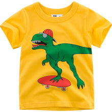 Load image into Gallery viewer, Summer Kids Short Sleeve T-Shirt with Dinosaur Print - # BAAA1111010022 &amp; BOAA11510031
