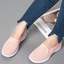 Load image into Gallery viewer, Summer Knitting Sock Women's Sneakers Slip On Shoes Lightweight Flat Women's Sports Breathable Mesh Platform Fashion Casual Slip On Easy Walking Espadrilles
