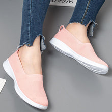 Load image into Gallery viewer, Summer Knitting Sock Women's Sneakers Slip On Shoes Lightweight Flat Women's Sports Breathable Mesh Platform Fashion Casual Slip On Easy Walking Espadrilles
