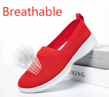 Load image into Gallery viewer, Summer Knitting Sock Women's Sneakers Slip On Shoes Lightweight Flat Women's Sports Breathable Mesh Platform Fashion Casual Slip On Easy Walking Espadrilles
