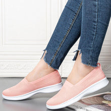 Load image into Gallery viewer, Summer Knitting Sock Women's Sneakers Slip On Shoes Lightweight Flat Women's Sports Breathable Mesh Platform Fashion Casual Slip On Easy Walking Espadrilles
