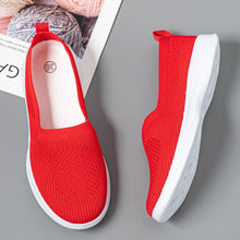 Load image into Gallery viewer, Summer Knitting Sock Women's Sneakers Slip On Shoes Lightweight Flat Women's Sports Breathable Mesh Platform Fashion Casual Slip On Easy Walking Espadrilles
