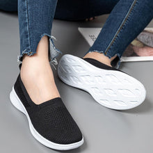 Load image into Gallery viewer, Summer Knitting Sock Women's Sneakers Slip On Shoes Lightweight Flat Women's Sports Breathable Mesh Platform Fashion Casual Slip On Easy Walking Espadrilles
