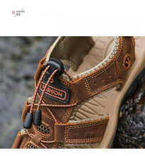 Load image into Gallery viewer, Summer Men's Breathable Sandals Beach Casual Shoes Thick Sole Closed Toe Aqua Shoes Hiking Fishing Summer Closed Toe Walking Sandal For Athletic Outdoor Lightweight Beach Breathable Waterproof Sandals
