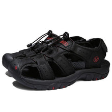 Load image into Gallery viewer, Summer Men's Breathable Sandals Beach Casual Shoes Thick Sole Closed Toe Aqua Shoes Hiking Fishing Summer Closed Toe Walking Sandal For Athletic Outdoor Lightweight Beach Breathable Waterproof Sandals
