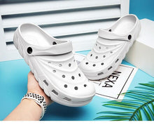 Load image into Gallery viewer, Summer Men Sandals Hole Shoes Rubber Clogs Unisex Garden Shoes Black Beach Flat Men Sandals Sports Casual Slippers Indoor Slip On Beach Classic Water Shoes
