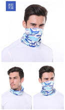 Load image into Gallery viewer, Summer Men Women Camouflage Bandana Half Face Mask Neck Gaiter Cover Face Scarf  Cycling Hunting Fishing Balaclava Scarf Unisex Men Women Bandanas Polyester Breathable Windproof Anti UV Neck Cover Camping Hiking Climbing Face Mask
