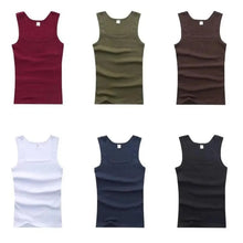 Load image into Gallery viewer, Summer Plus Size Summer Good Men Clothing Tank Tops Elegant Black White Gray Singlets Sleeveless Fitness Men Vest Bodybuilding Vest Summer Men's Vest Gym Casual Vest Sleeveless Vest Clothes
