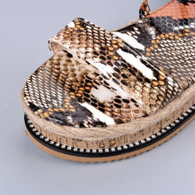 Load image into Gallery viewer, Summer Sandals Women Platform Shoes Candy Color Casual Girls Slip On Strap Cross Platform Espadrille Open Toe High Heel Sandals With Ankle Strap Buckle Up Shoes
