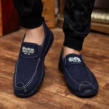 Load image into Gallery viewer, Summer Slip On Men's Casual Shoes Rubber Solid Mens Canvas Shoes Lightweight Waterproof Flat Casual Sneakers Loafer Shoes Casual Canvas Indoor Loafers
