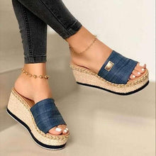 Load image into Gallery viewer, Summer Slippers Women Platform Slipper Fashion High Heeled Shoes Outdoor Beach Sandals For Women Platform Sandals Open Toe Elegant Heels Casual Summer Sandals

