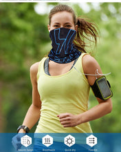 Load image into Gallery viewer, Summer Sports Scarf Ice Silk Bike Headwear Anti-UV Breathable Running Bandana Protection Cycling Equipment Washable Cloth Bandanas Women Men Neck Gaiter Cover Turban Multipurpose Balaclava Elastic UV Face Shields for Women
