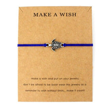 Load image into Gallery viewer, Summer Style Adjustable Jewelry Make a Wish Silver Sea Turtles Charm Women Men Bracelets Beach Sea Turtles Rope String Bracelets Anklets Family Handmade Adjustable Turtle String Bracelet For Women Kids
