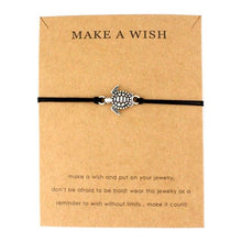 Load image into Gallery viewer, Summer Style Adjustable Jewelry Make a Wish Silver Sea Turtles Charm Women Men Bracelets Beach Sea Turtles Rope String Bracelets Anklets Family Handmade Adjustable Turtle String Bracelet For Women Kids
